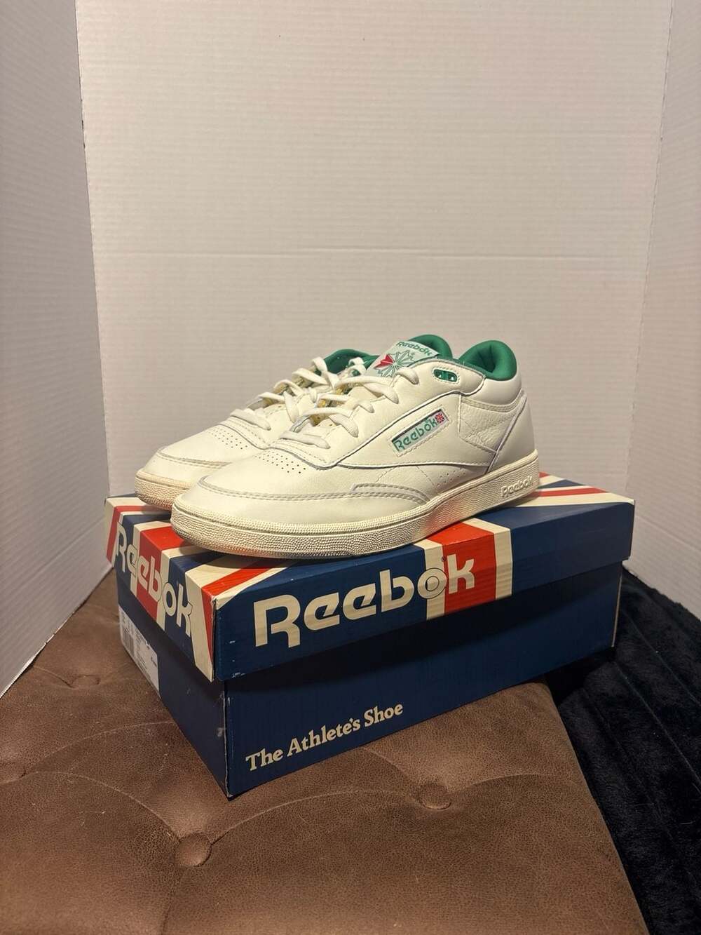 Reebok Club C 85 Vintage Chalk Glen Green Sneakers sz 13